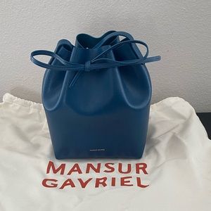 Mansur Gavriel Mini Bucket Bag Peacock